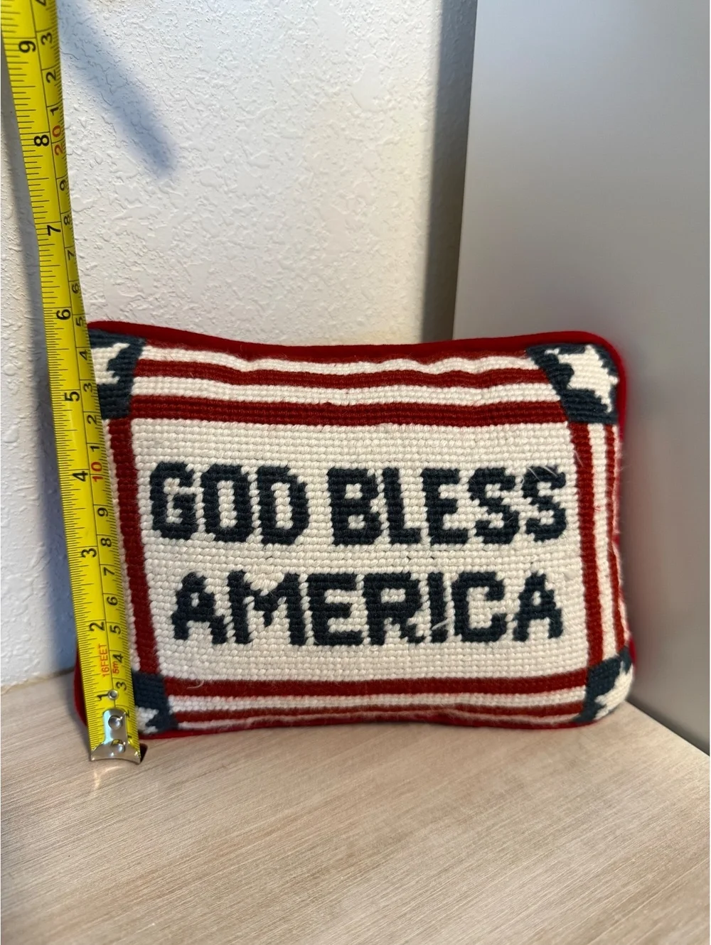 Patriotic 'God Bless America' Decorative Pillow